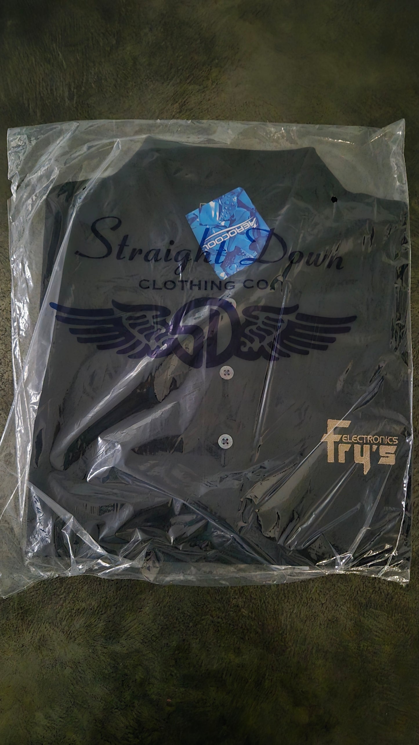 Fry's Electronics Black "Aerocool" Short Sleeve Polo