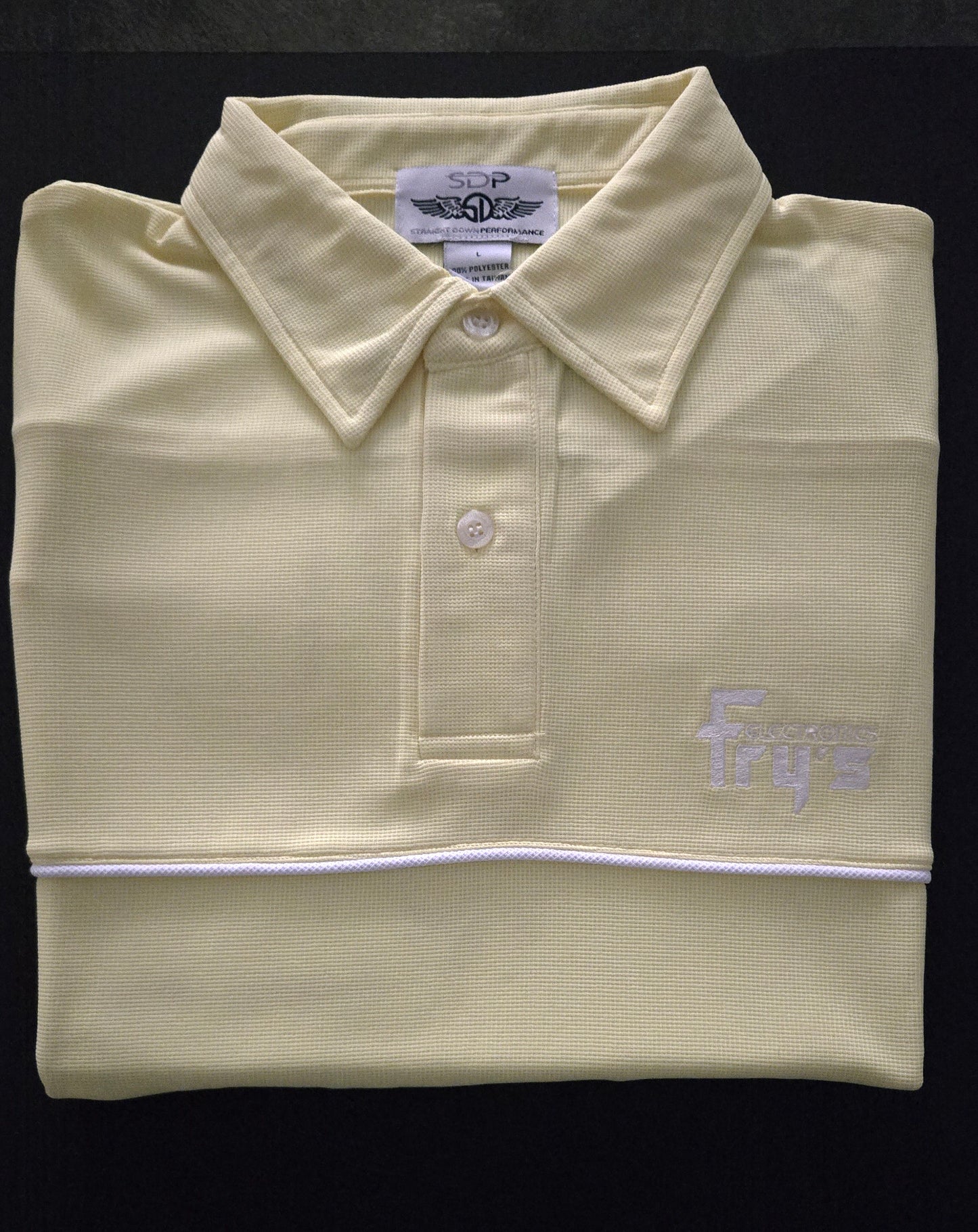Fry's Electronics Short Sleeve Polo Shirt - Lemon Yellow