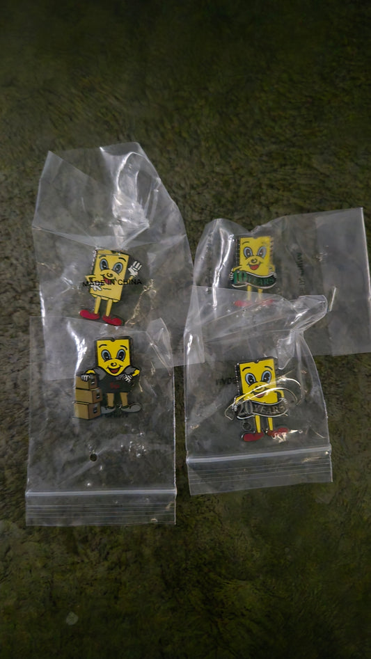 "Charley Chip" 4-pack of shirt/lapel pins