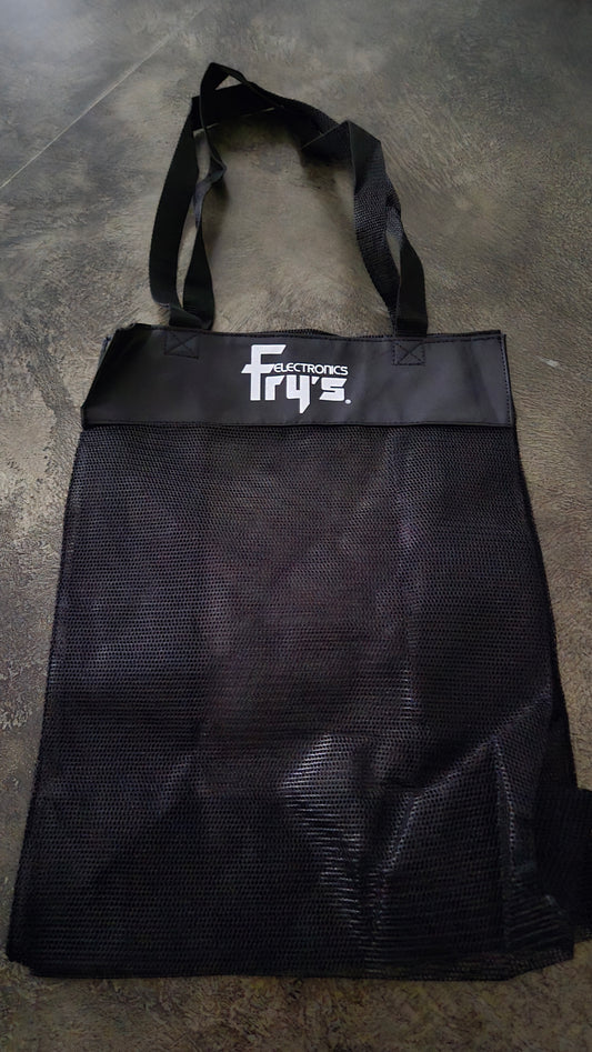 Fry's Electronics Black Shopping Bag